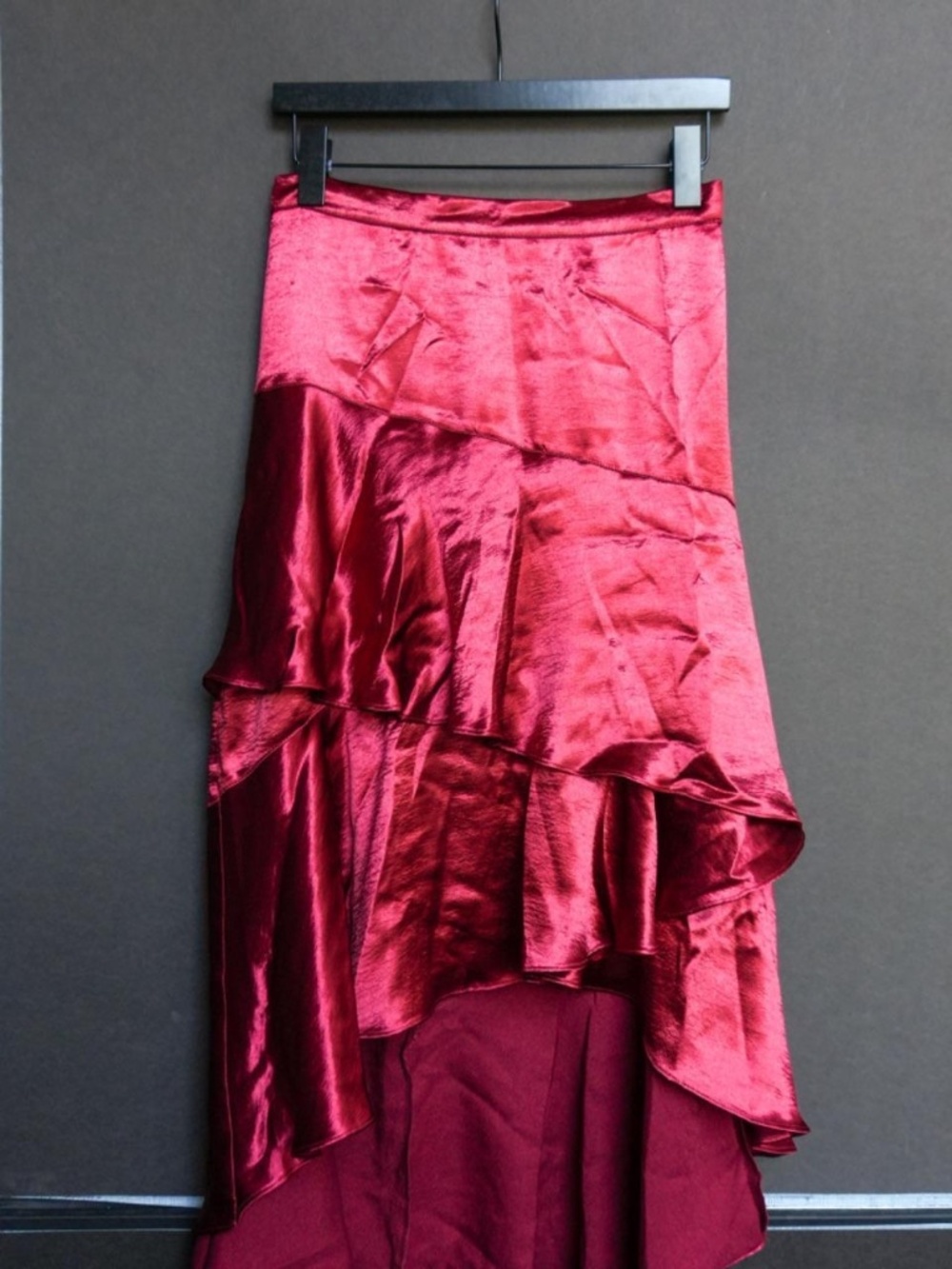 moulinette soeurs ruffled satin skirt